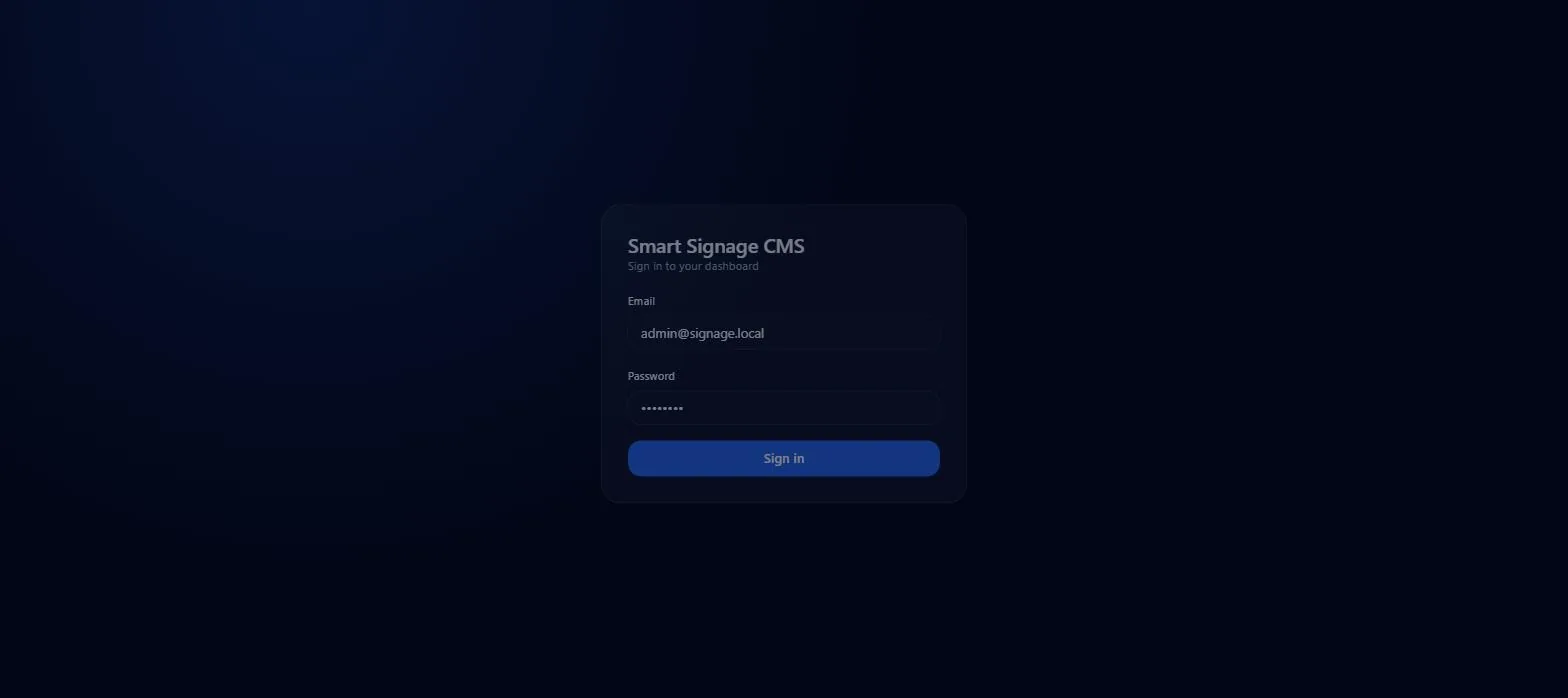 Smart Signage CMS & CCTV Platform