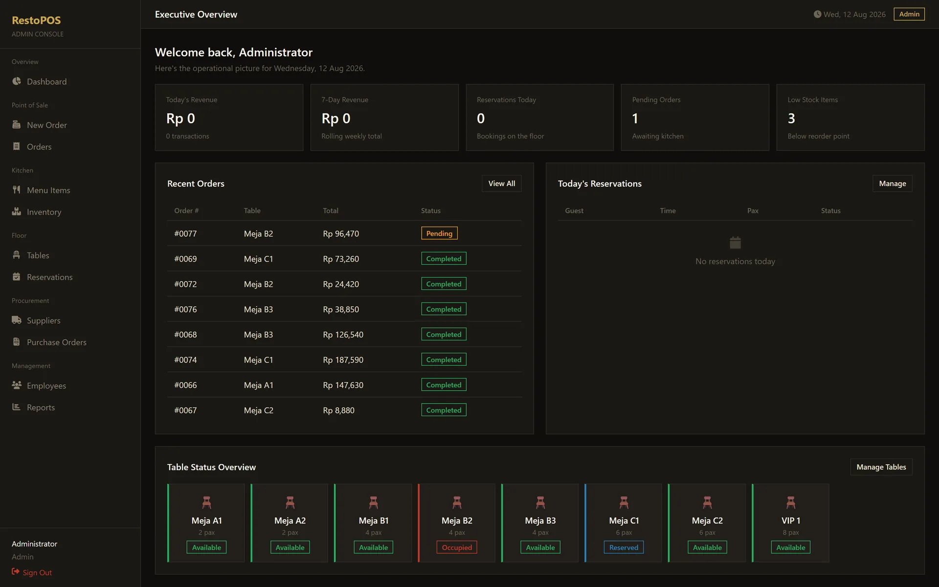 Restaurant POS & Management System